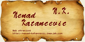 Nenad Katančević vizit kartica